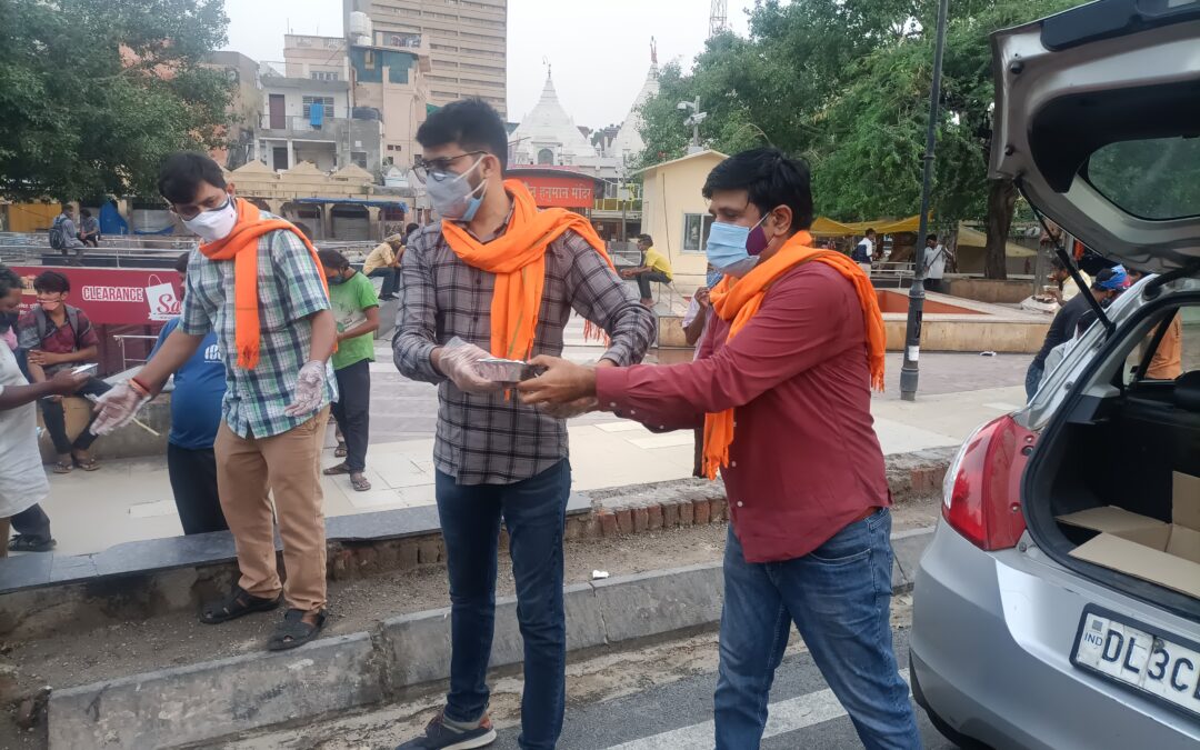 Food Distribution at New Delhi Vidhansabha